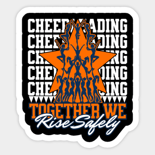 Together We Rise Safely - Cheerleading Safety Awareness Sticker